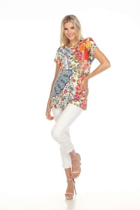 Johnny Was Tango Relaxed Dolman Sleeve Tunic Top Boho Chic T21623