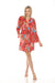 Johnny Was Style MS8724-L Red The Jonesy Tatsu Sleep Robe Boho Chic