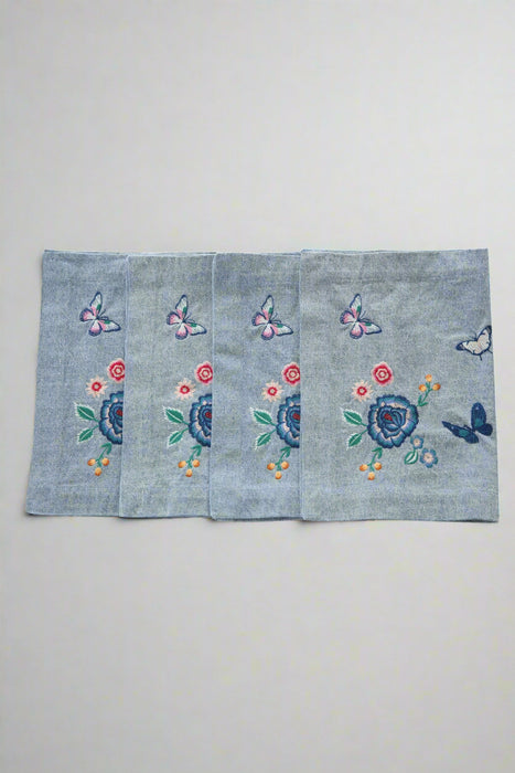 Johnny Was Taymia Denim 4-Piece Placemats H73424-9