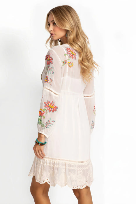 Johnny Was White Teyros Embroidered Dress C30725-4