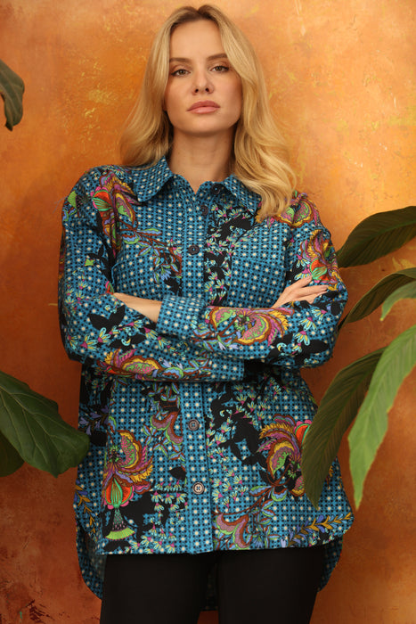 Johnny Was Thalassa French Terry Chore Jacket T43625-8