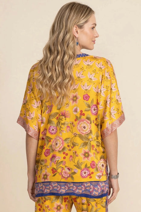 Johnny Was The Audrey Short Sleeve Mandarin Collar Tunic C26625-7
