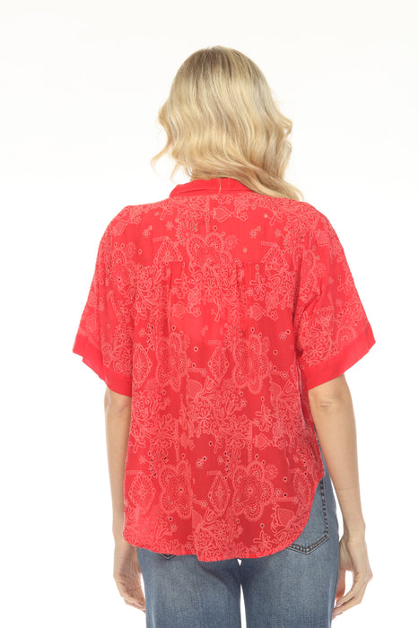 Johnny Was Red The Audrey Short Sleeve Shirt C19425-5