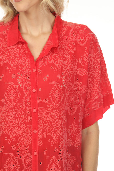 Johnny Was Red The Audrey Short Sleeve Shirt C19425-5