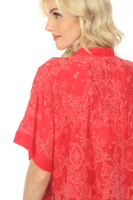 Johnny Was Red The Audrey Short Sleeve Shirt C19425-5