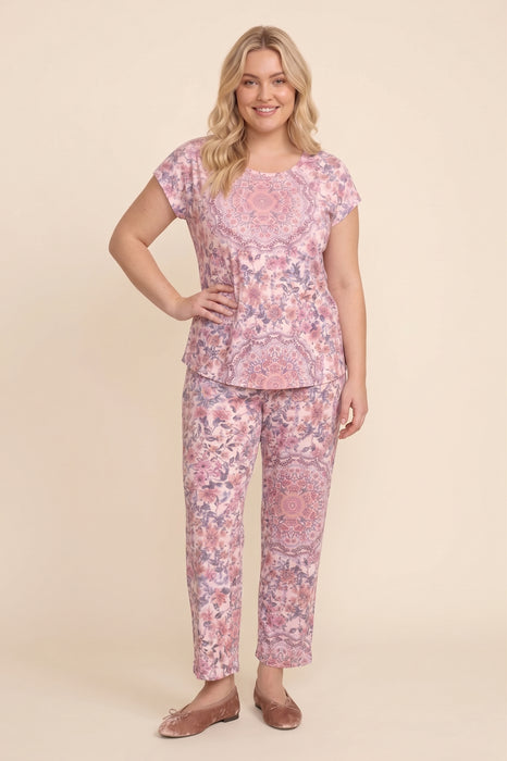 Johnny Was The Aussie Bobbie Crop Pajama Set Plus Size MS8824-AX
