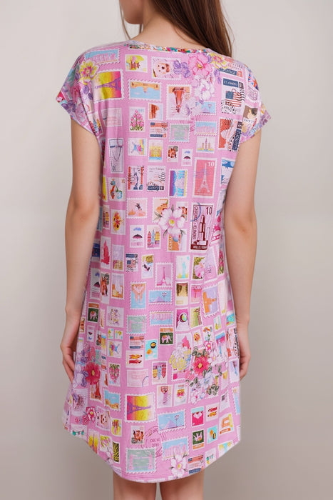 Johnny Was Sekai The Brigette Cap Sleeve Sleep Dress MS8525-1