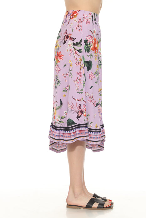 Johnny Was The Janie Favorite Floral Asymmetric Midi Skirt T70525-3