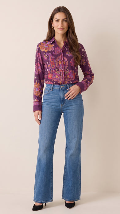 Johnny Was Purple The Janie Favorite Button Front Shirt T17925-O