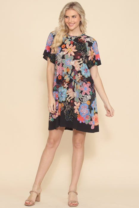 Johnny Was The Janie Favorite Flutter Sleeve Floral Shift Dress T38125-3