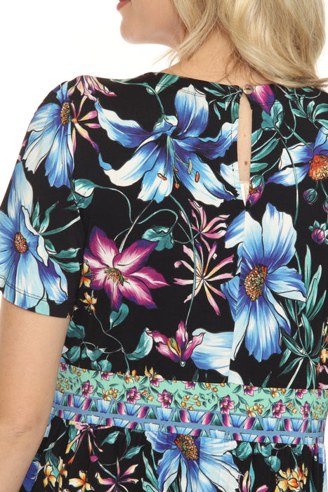 Johnny Was The Janie Favorite Floral Keyhole Tier Dress T37825-2