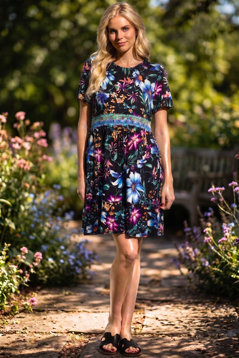 Johnny Was The Janie Favorite Floral Keyhole Tier Dress T37825-2