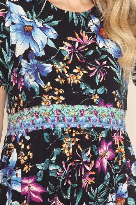 Johnny Was The Janie Favorite Floral Keyhole Tier Dress T37825-2