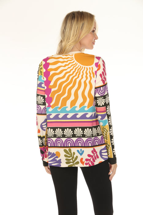 Johnny Was The Janie Favorite Long Sleeve Crew Neck Swing Tee T18725-E