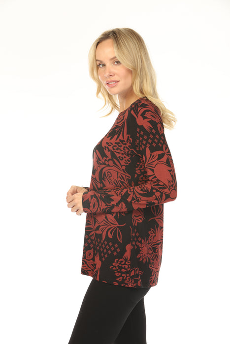 Johnny Was The Janie Favorite Long Sleeve Crew Neck Tee T18225-O