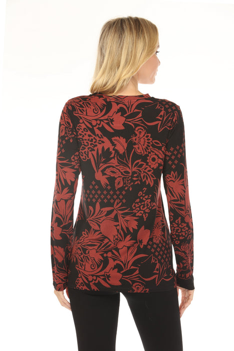 Johnny Was The Janie Favorite Long Sleeve Crew Neck Tee T18225-O