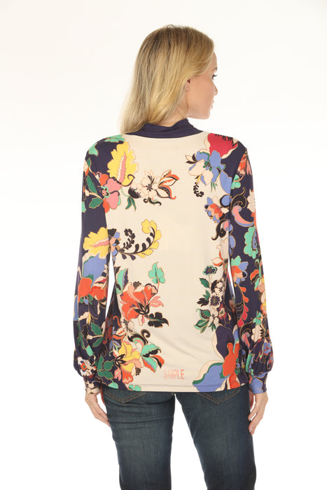 Johnny Was The Janie Favorite Mock Neck Puff Sleeve Top T18625-E