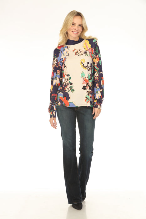 Johnny Was The Janie Favorite Mock Neck Puff Sleeve Top T18625-E