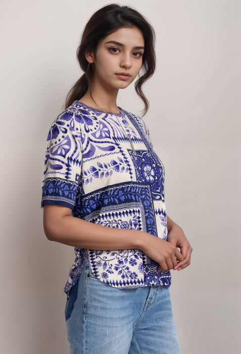 Johnny Was The Janie Favorite Oversized Cropped Tee T15725-5