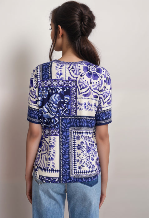 Johnny Was The Janie Favorite Oversized Cropped Tee T15725-5