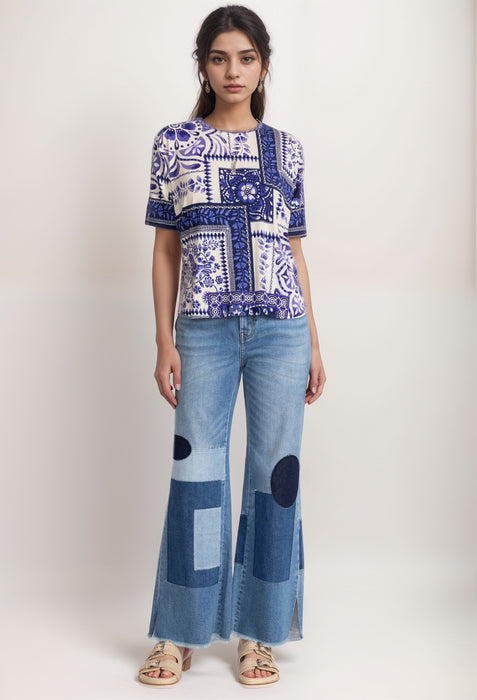 Johnny Was The Janie Favorite Oversized Cropped Tee T15725-5