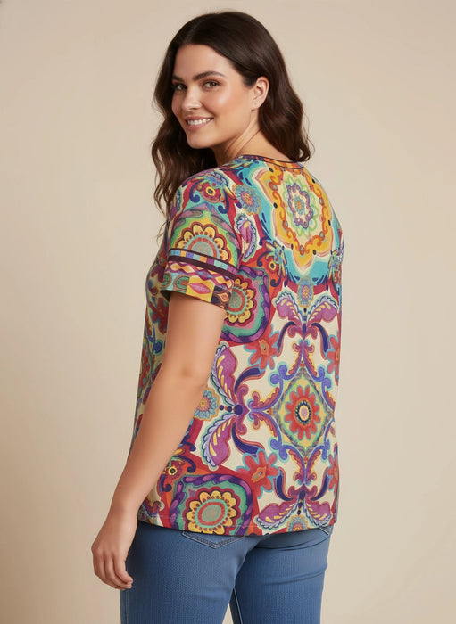 Johnny Was The Janie Favorite Short Sleeve Crew Neck Tee T13925 Plus Size