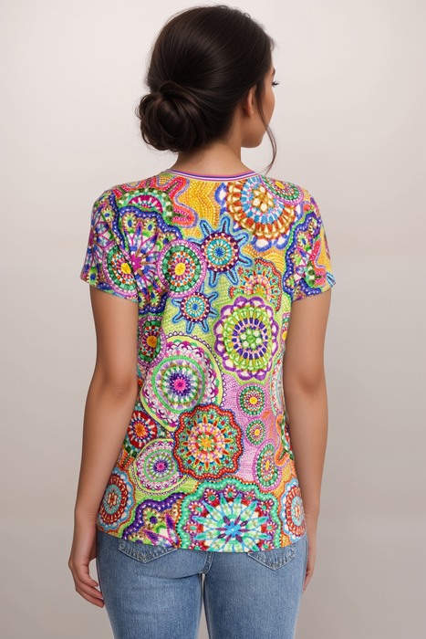 Johnny Was The Janie Favorite Short Sleeve V-Neck Tee R17025-2