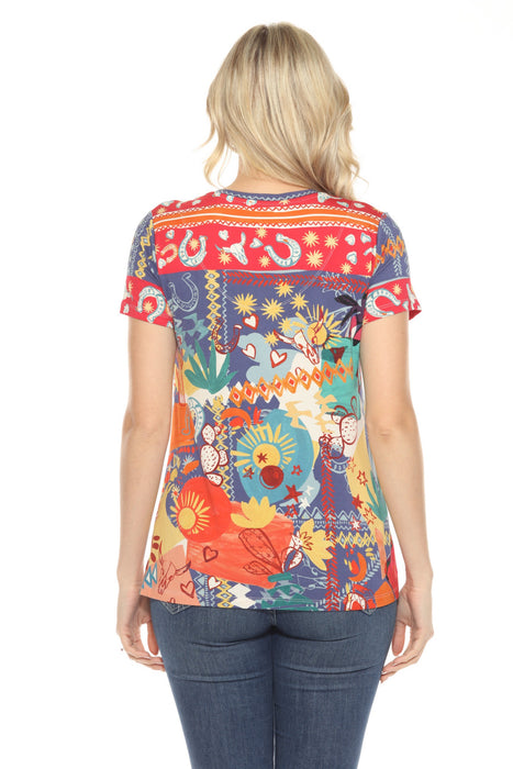 Johnny Was The Janie Favorite Short Sleeve V-Neck Tee T14425