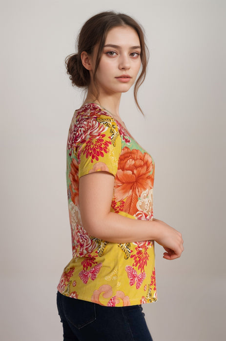 Johnny Was The Janie Favorite Short Sleeve V-Neck Tee T15025-4