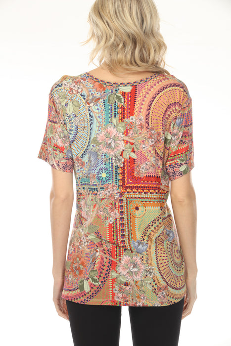 Johnny Was The Janie Favorite Short Sleeve V-Neck Tee T17325-R