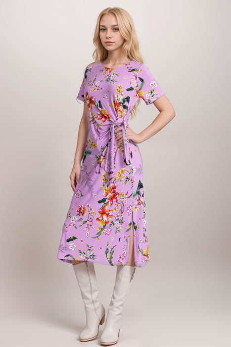 Johnny Was Purple The Janie Favorite Side Tie Knit Dress R34625-3