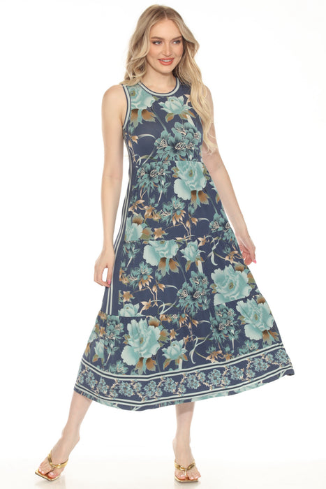 Johnny Was The Janie Favorite Sleeveless Floral Tiered Dress T36824-7