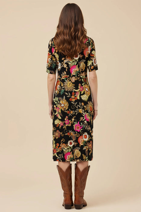 Johnny Was The Janie Favorite Twist Front Midi Swing Dress T39525-9