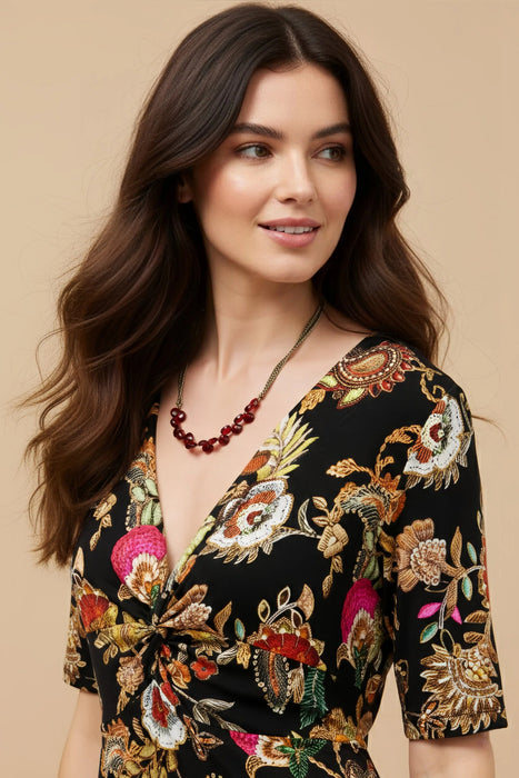 Johnny Was The Janie Favorite Twist Front Midi Swing Dress T39525-9