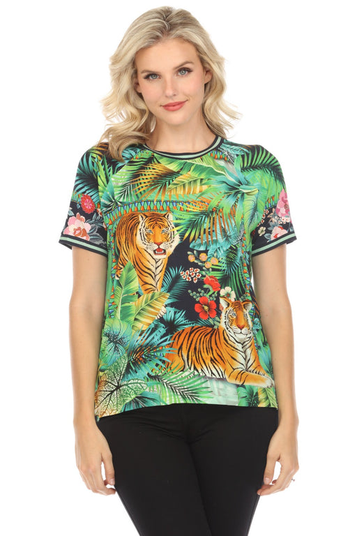 Johnny Was Style T16924 The Janie Tigres Favorite Raglan Tee Boho Chic