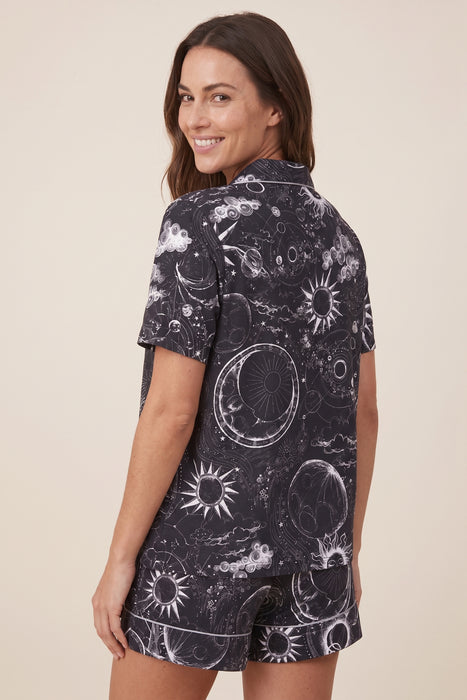 Johnny Was Black Mina The Short Pajama Set MS8424-M
