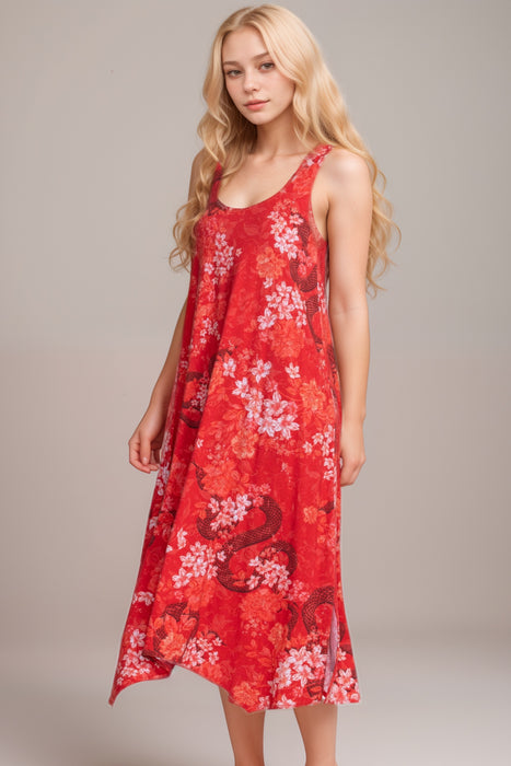 Johnny Was Red Sylvie The Tank Sleep Dress MS9125