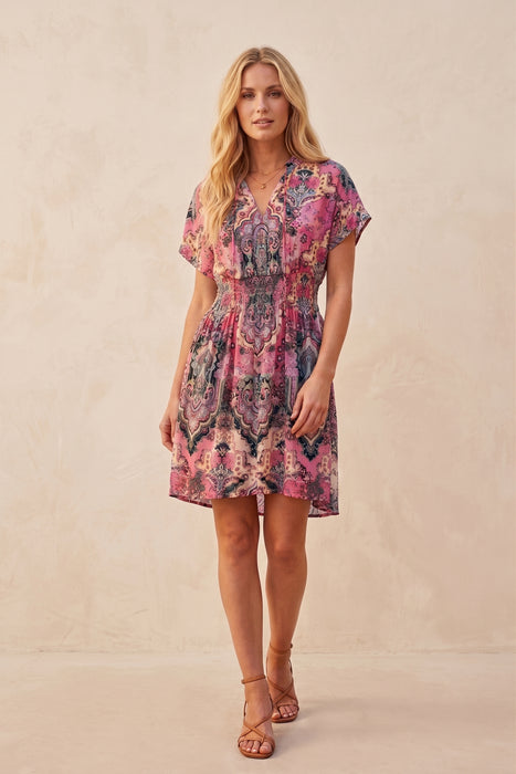Johnny Was Paisley Thia Burnout Silk Dress C34424A6