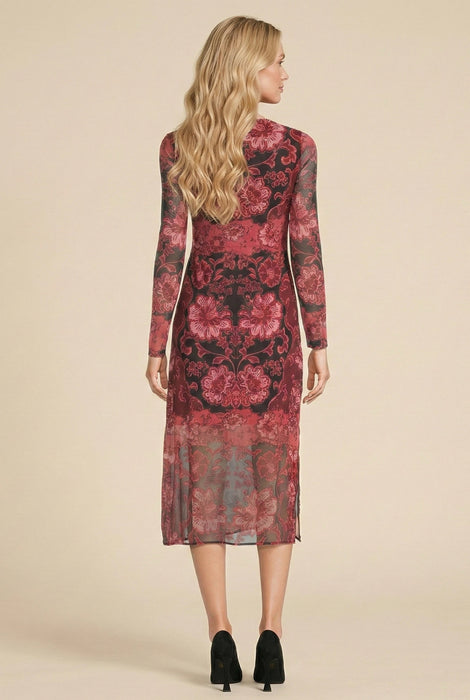 Johnny Was Tulus Mesh Long Sleeve Midi Dress R30425-7D