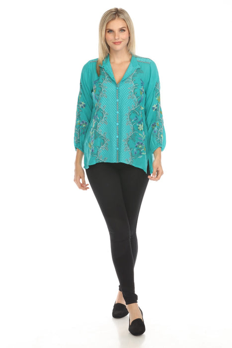 Johnny Was Eleana Button-Down Blouse C11624-E