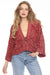 Johnny Was Style C43824-8 Red Tyrael Embroidered Kimono