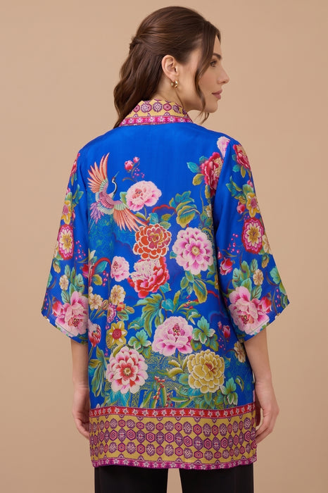 Johnny Was Victoria Scarf Anthurium Floral 3/4 Sleeve Kimono C48025-O