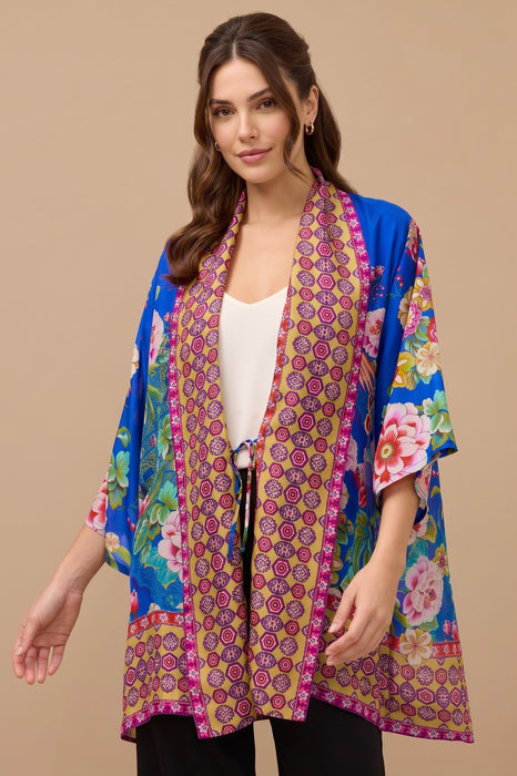 Johnny Was Victoria Scarf Anthurium Floral 3/4 Sleeve Kimono C48025-O