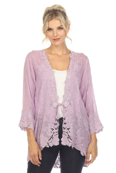 Johnny Was Style C45023 Traci Floral Embroidered Kimono Boho Chic