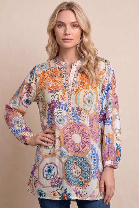 Johnny Was Waterloo Wheel Aliana Blouse C11624A2 Boho Chic