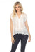 Johnny Was Style C12122 White Clemence Eyelet Embroidered Short Sleeve Blouse Chic