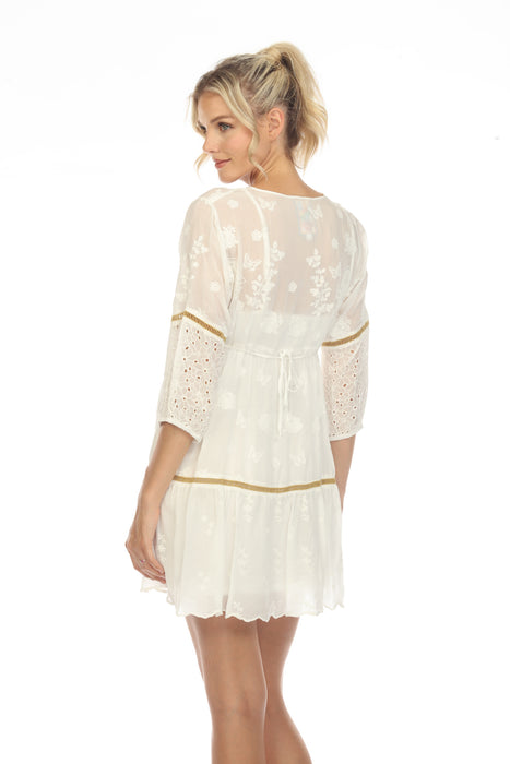 Johnny Was Meow Embroidered Tunic Dress C37623-4