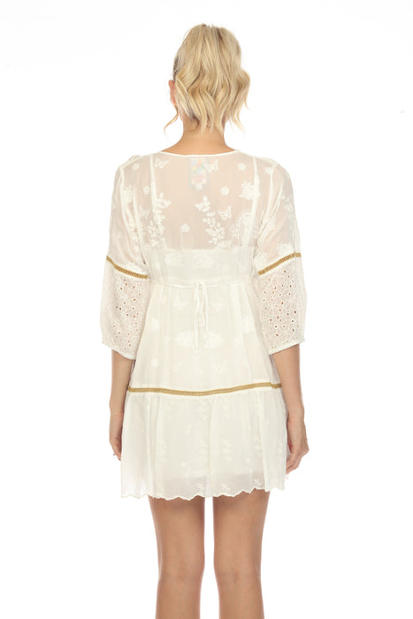 Johnny Was Meow Embroidered Tunic Dress C37623-4