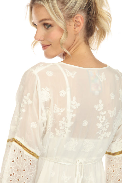 Johnny Was Meow Tunic Dress Boho Chic Summer Dress with Embroidery & Eyelets AfterRetail Johnny Was Meow Tunic Dress Boho Chic Summer Dress with Embroidery & Eyelets AfterRetail