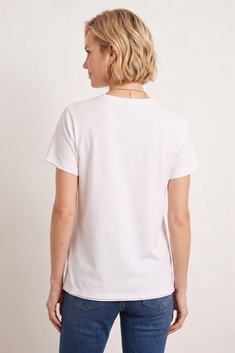 Johnny Was White Texas Everyday Tee R16325-R